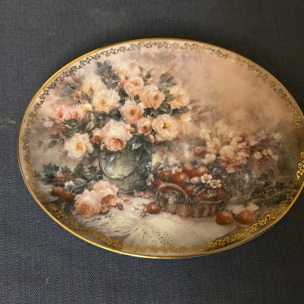 Vintage Lena Liu Garden Pleasures  Plate  Porcelain "Country Accents" limited ed - Picture 4 of 5